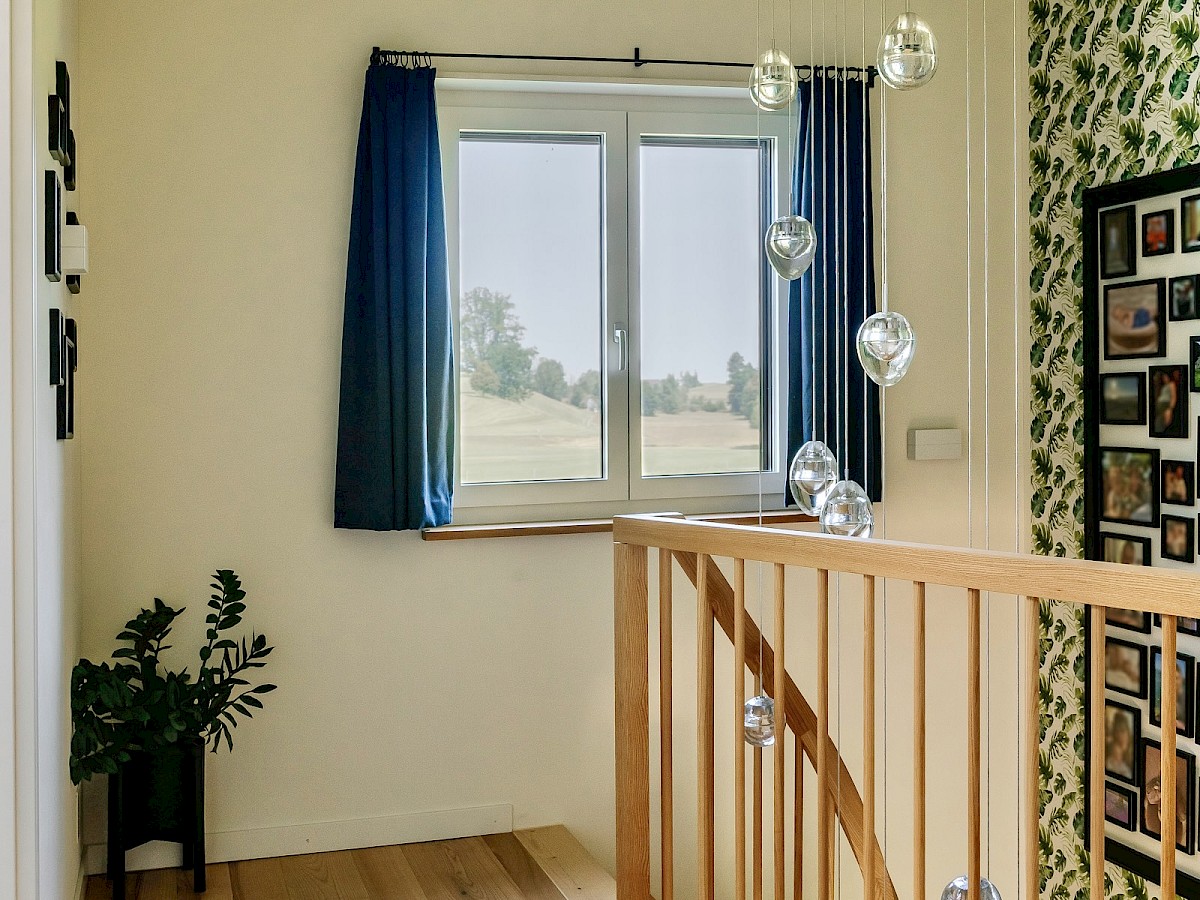 Blick im Gang 1.OG in das Naturschutzgebiet